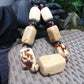 314 gr 15 beads Big Necklace Indonesian white Amber for Healing AWKK2