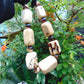 314 gr 15 beads Big Necklace Indonesian white Amber for Healing AWKK2