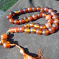 142 gr Tasbih Mesbah Rosary 33+3 Beads 19 mm Indonesian Yellow Red Amber for Healing FR31