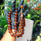 142 gr Tasbih Mesbah Rosary 33+3 Beads 19 mm Indonesian Yellow Red Amber for Healing FR31