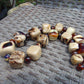 171 gr 31 beads Big Necklace Indonesian white Amber for Healing AWKK3