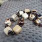 285 gr 25 beads Big Necklace Indonesian white Amber for Healing AWKK6