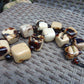 285 gr 25 beads Big Necklace Indonesian white Amber for Healing AWKK6