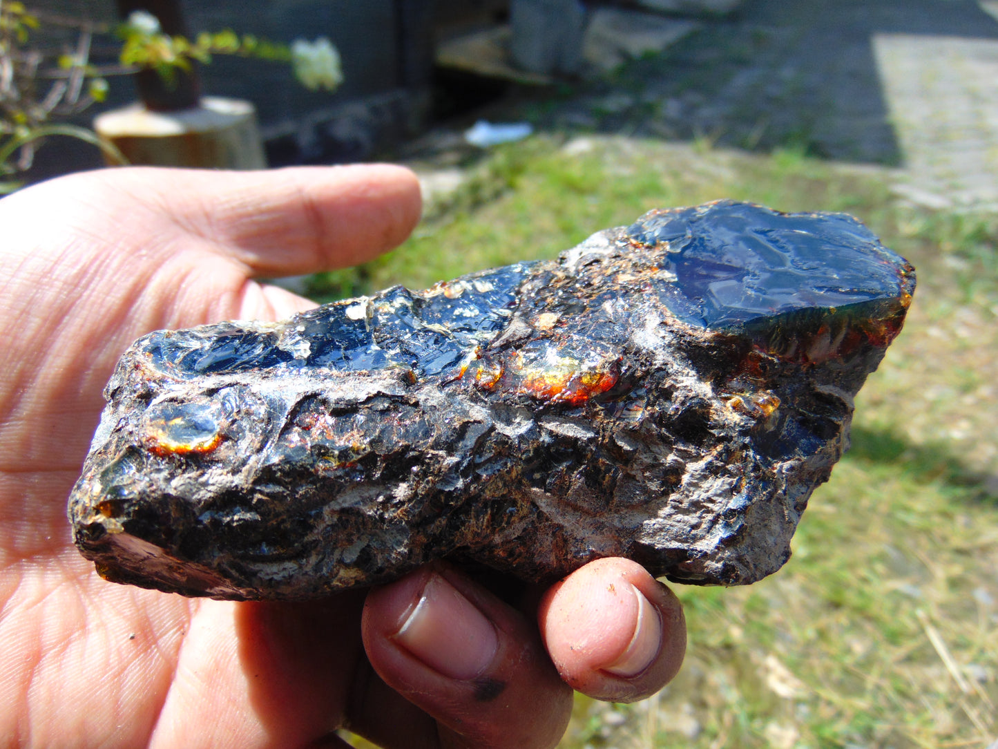 116 gram Rough Raw Indonesian Blue Amber for Healing 25RBAR5