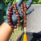 107 gr Tasbih Mesbah Rosary 33+2 Beads 18 mm Indonesian Red Yellow Bluish Amber for Healing TB17i14