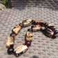206 gr 19 beads Big Necklace Indonesian white Amber for Healing AWKK8