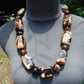 206 gr 19 beads Big Necklace Indonesian white Amber for Healing AWKK8