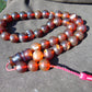 147 gr Tasbih Mesbah Rosary 33+3 Beads 19 mm Indonesian Red Amber for Healing FR28