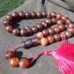 147 gr Tasbih Mesbah Rosary 33+3 Beads 19 mm Indonesian Red Amber for Healing FR28
