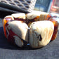 112 gr 7 Square Beads Bangle Indonesian White Amber for Healing 26BE42