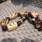 221 gr 19 beads Big Necklace Indonesian white Amber for Healing AWKK9