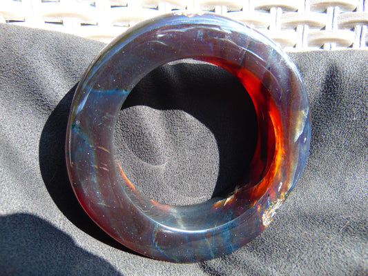 109 gr Big Bangle in hole 70 mm 19x24 mm Indonesian Sumatra Amber for Healing EU44