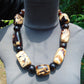 221 gr 19 beads Big Necklace Indonesian white Amber for Healing AWKK9