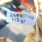112 gr 7 Square Beads Bangle Indonesian White Amber for Healing 26BE42