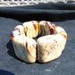 100 gr 7 Square Beads Bangle Indonesian White Amber for Healing 26BE32