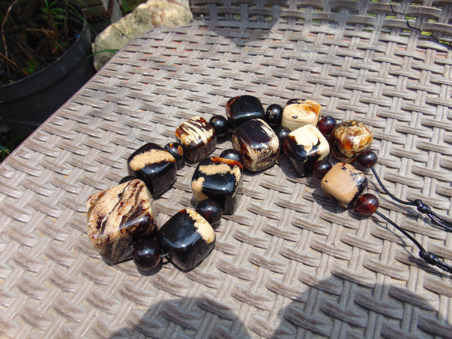 230 gr 23 beads Big Necklace Indonesian red white Amber for Healing AWKK1