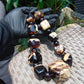 230 gr 23 beads Big Necklace Indonesian red white Amber for Healing AWKK1