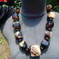 230 gr 23 beads Big Necklace Indonesian red white Amber for Healing AWKK1