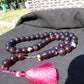 147 gr Tasbih Mesbah Rosary 33+3 Beads 19 mm Indonesian Black Amber for Healing FR30