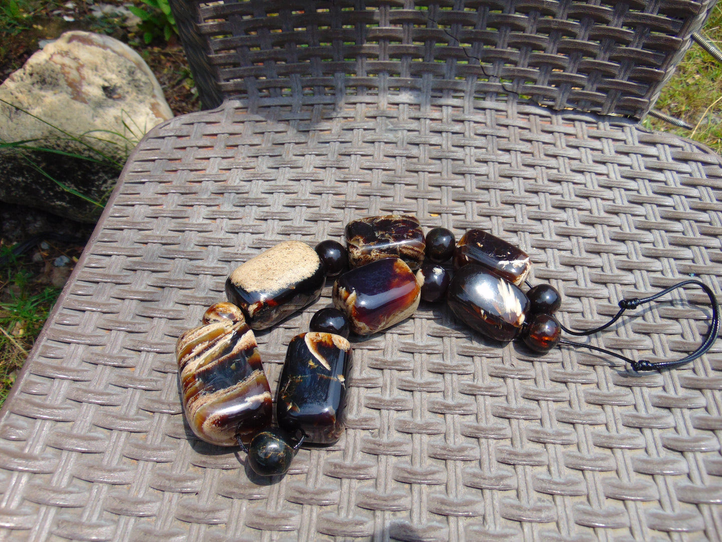 297 gr 25 beads Big Necklace Indonesian Amber for Healing AWKK7