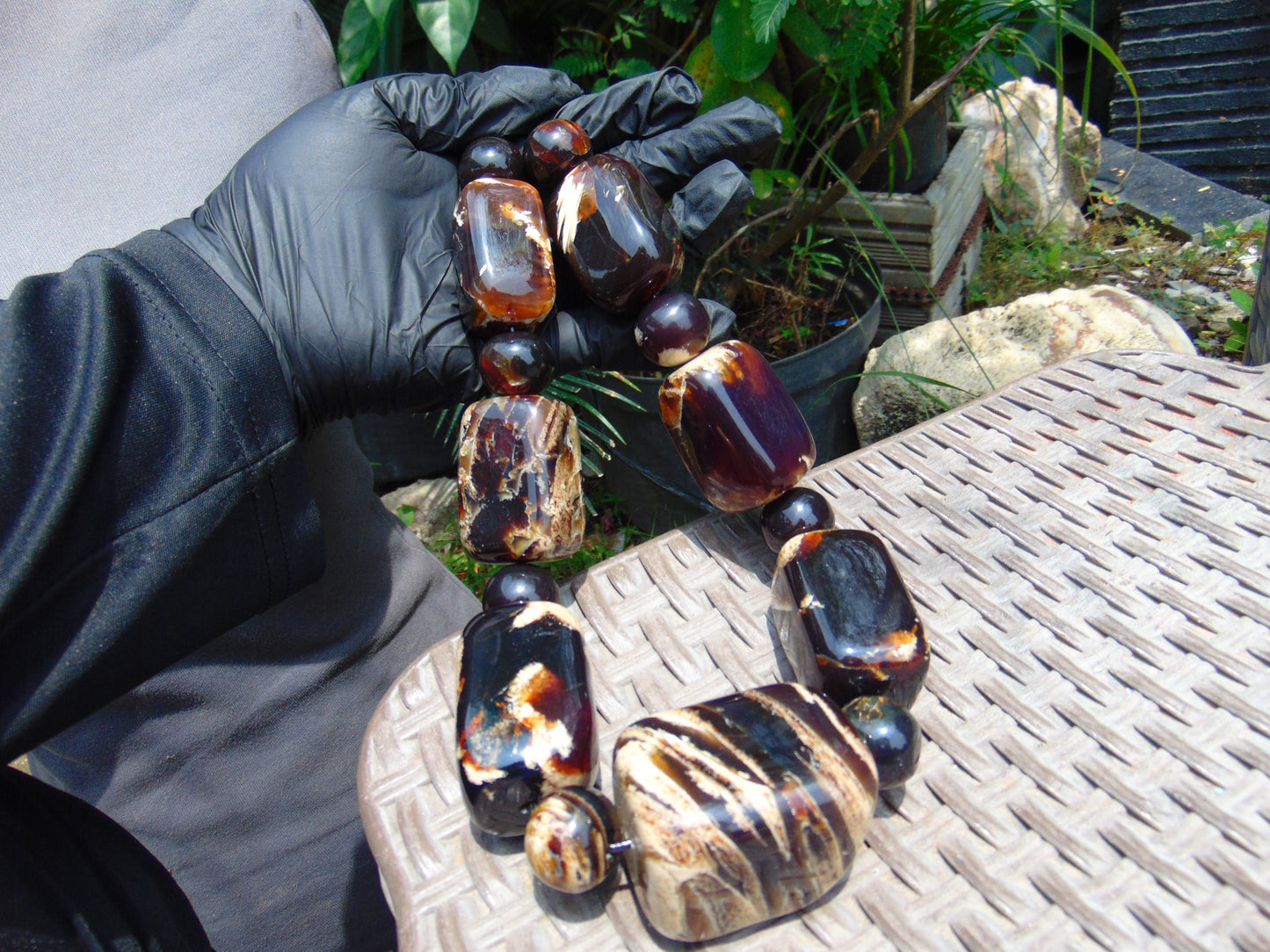 297 gr 25 beads Big Necklace Indonesian Amber for Healing AWKK7