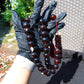 147 gr Tasbih Mesbah Rosary 33+3 Beads 19 mm Indonesian Black Amber for Healing FR30