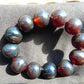 56 gram 12 Beads Mala Bracelet Indonesian Dark Red Amber 20 mm for Healing G20B24
