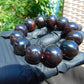 56 gram 12 Beads Mala Bracelet Indonesian Dark Red Amber 20 mm for Healing G20B24