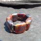 89 gr 7 Square Beads Bangle Indonesian Amber for Healing 26BE41