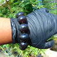 56 gram 12 Beads Mala Bracelet Indonesian Dark Red Amber 20 mm for Healing G20B24