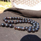 149 gr Tasbih Mesbah Rosary 33+3 Beads 19 mm Indonesian Black Amber for Healing BB1A