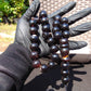 149 gr Tasbih Mesbah Rosary 33+3 Beads 19 mm Indonesian Black Amber for Healing BB1A