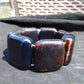 117 gr 7 Square Beads Bangle Indonesian Amber for Healing 26BE43