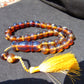 58 gr Tasbih Mesbah Rosary 33+2 Beads 15 mm Indonesian Blue Amber for Healing TB14i30