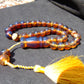 58 gr Tasbih Mesbah Rosary 33+2 Beads 15 mm Indonesian Blue Amber for Healing TB14i30