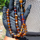58 gr Tasbih Mesbah Rosary 33+2 Beads 15 mm Indonesian Blue Amber for Healing TB14i30