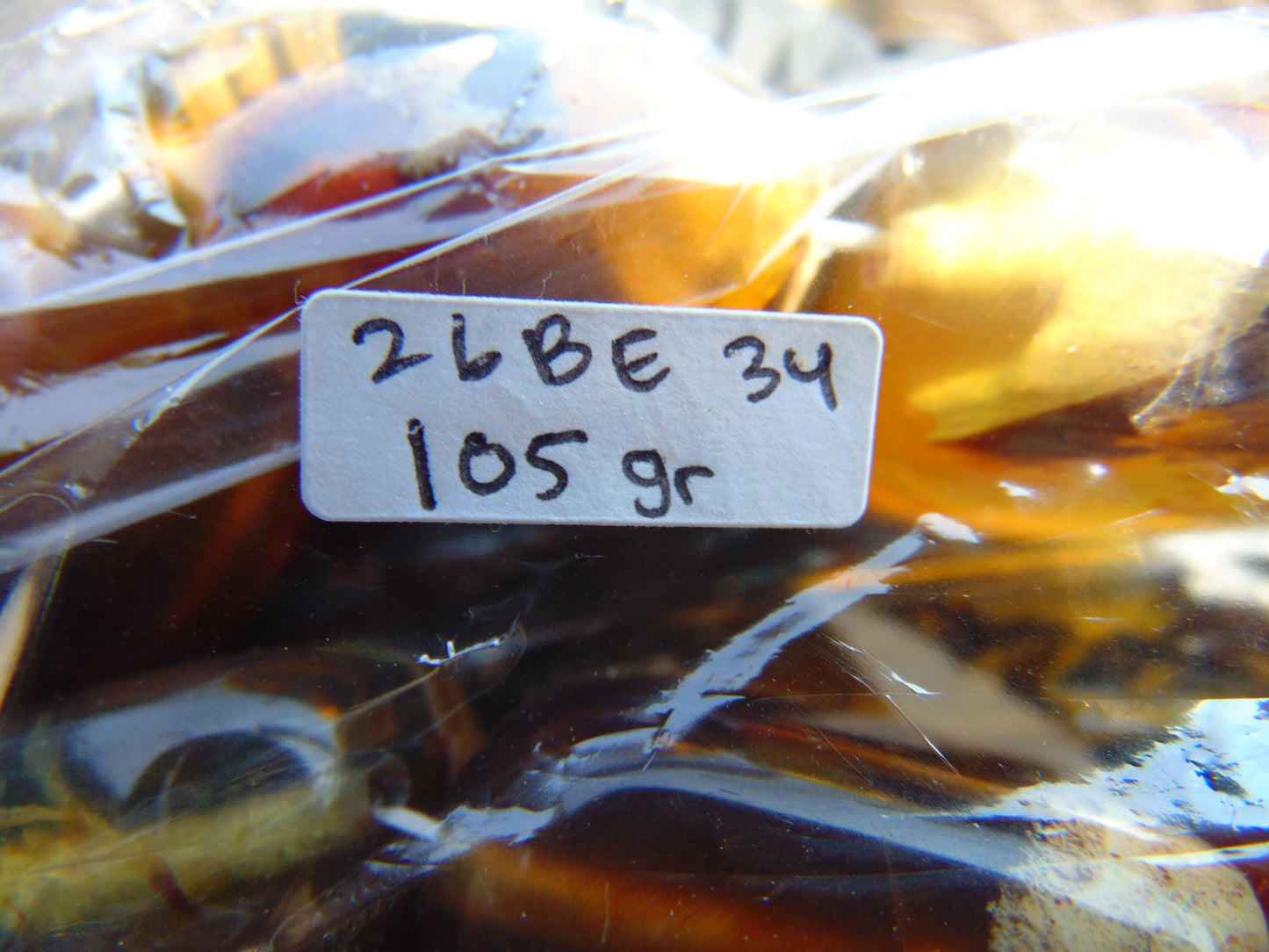105 gr 7 Square Beads Bangle Indonesian Amber for Healing 26BE34