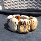 98 gr 7 Square Beads Bangle Indonesian White Amber for Healing 26BE46