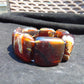 92 gr 7 Square Beads Bangle Indonesian Amber for Healing 26BE40