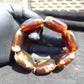 92 gr 7 Square Beads Bangle Indonesian Amber for Healing 26BE40