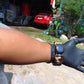 92 gr 7 Square Beads Bangle Indonesian Amber for Healing 26BE40