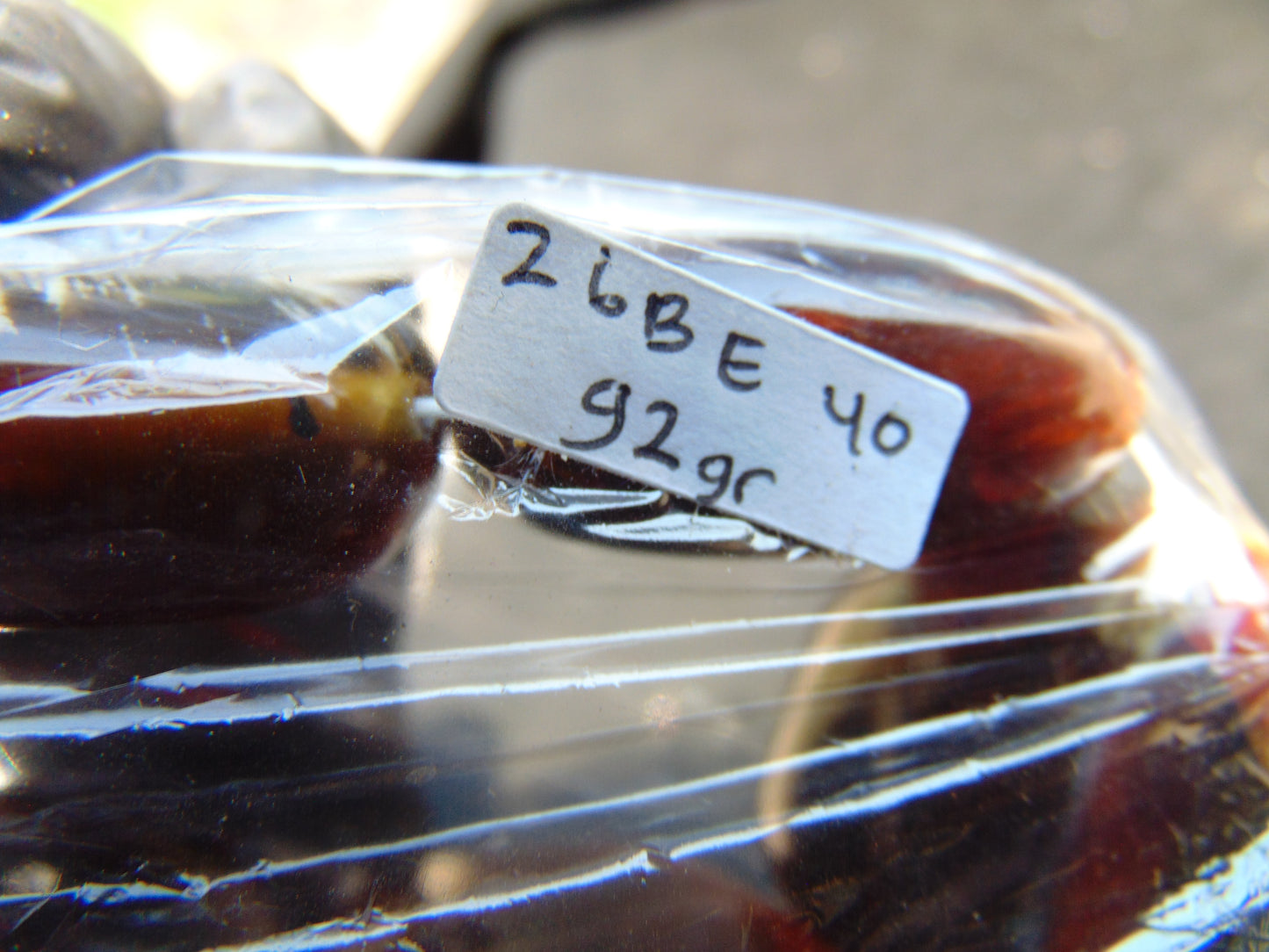 92 gr 7 Square Beads Bangle Indonesian Amber for Healing 26BE40