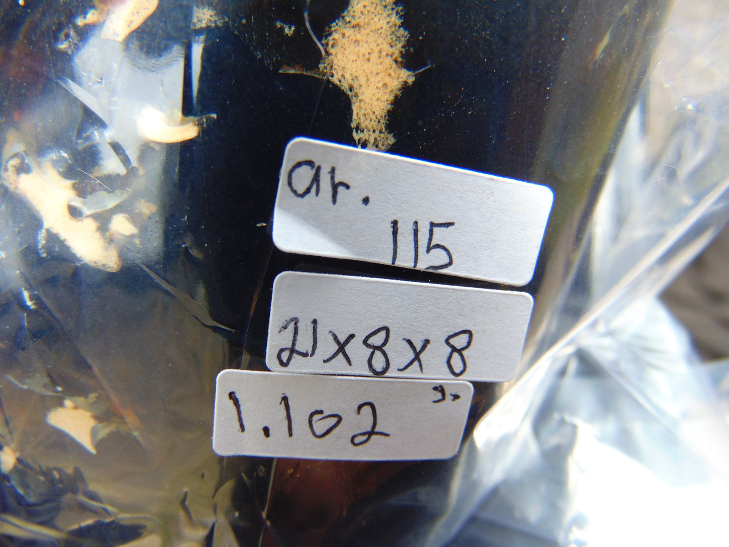 1102 gram full polished 21x8x8 cm Indonesian Blue Amber for Healing AR115