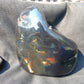 648 gram Full Polished 164x108x77 mm Indonesia Dark Blue Amber for Healing AJ1009