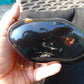 648 gram Full Polished 164x108x77 mm Indonesia Dark Blue Amber for Healing AJ1009