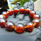 22 Gram 13 Small Beads Bracelet Indonesian Red Amber for Healing F14