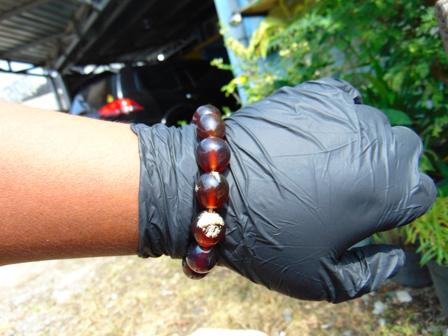 22 Gram 13 Small Beads Bracelet Indonesian Red Amber for Healing F14