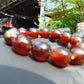 22 Gram 13 Small Beads Bracelet Indonesian Red Amber for Healing F14