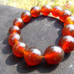 23 Gram 13 Small Beads Bracelet Indonesian Red Amber for Healing F13