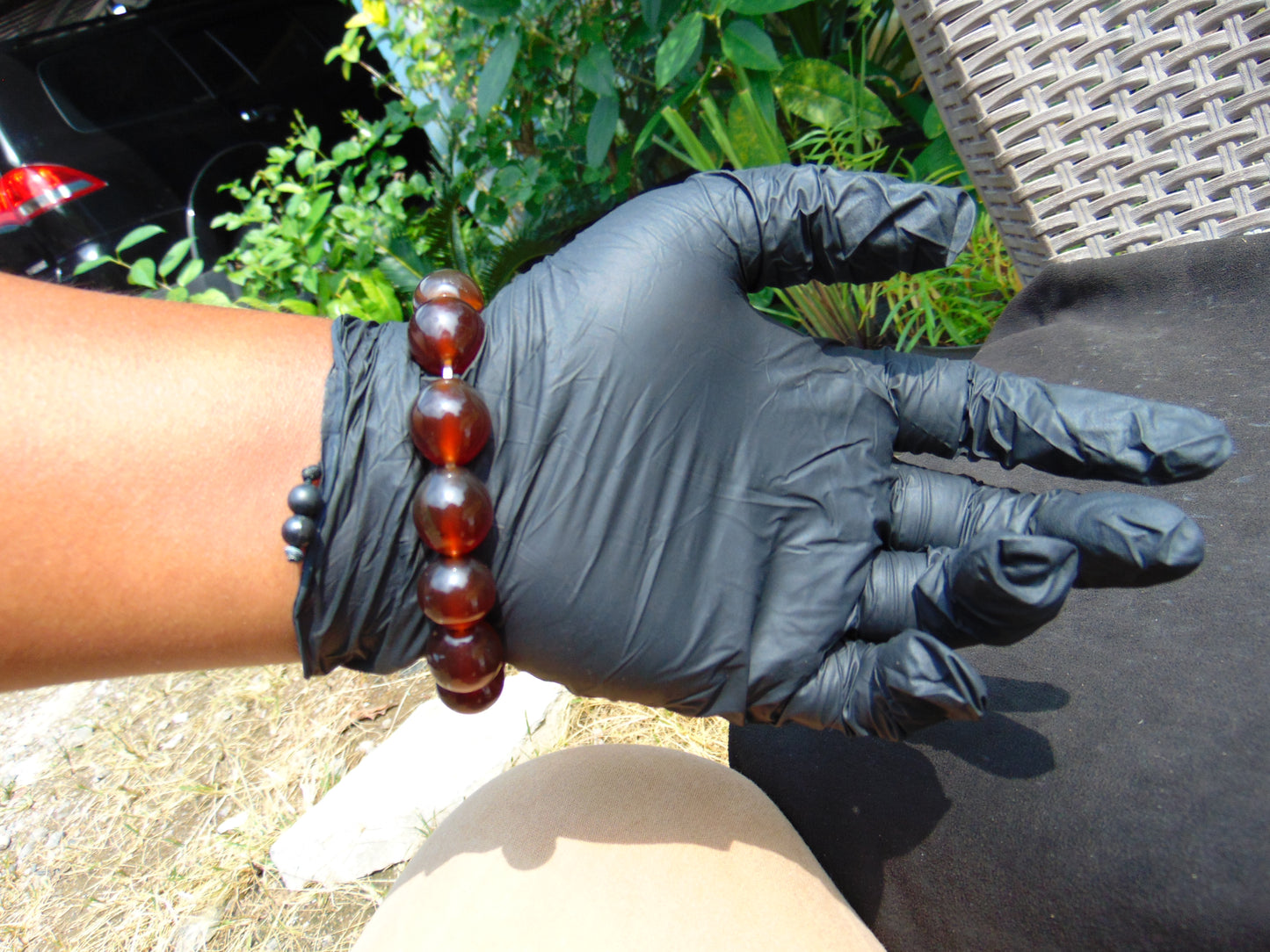 23 Gram 13 Small Beads Bracelet Indonesian Red Amber for Healing F13